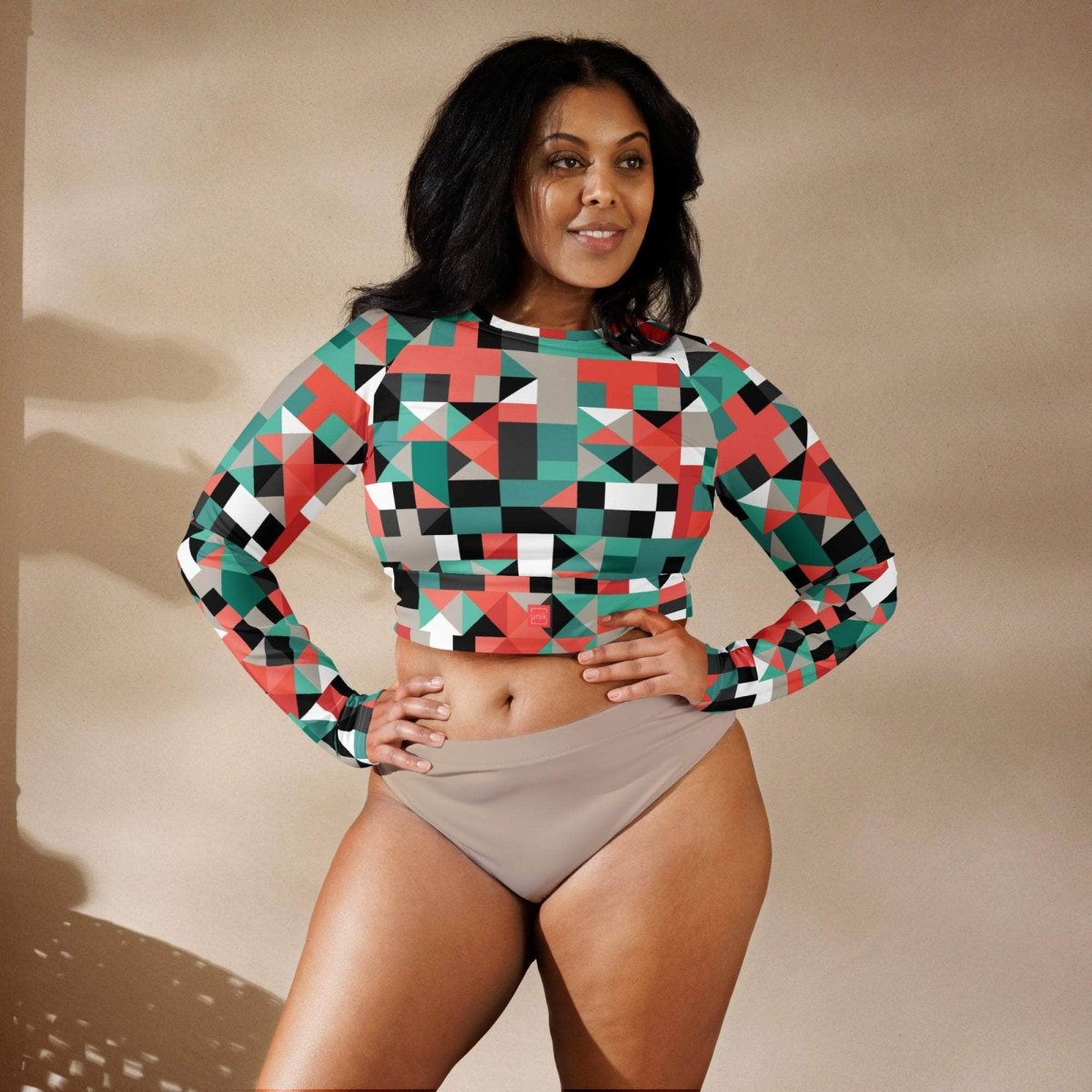 unik.fashion Pixel Clash crop top