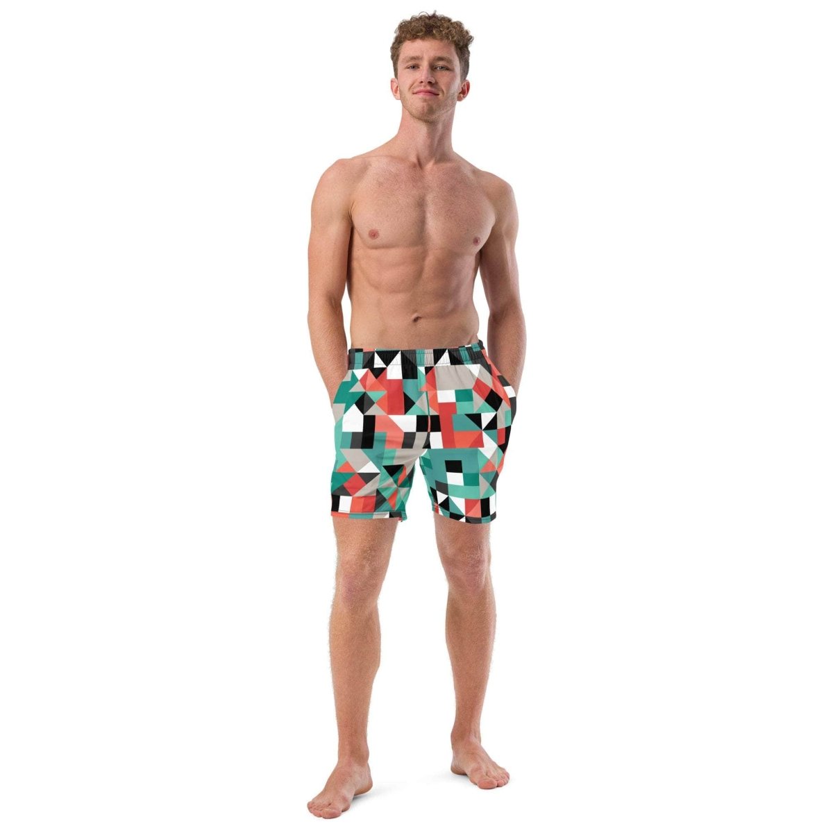 unik.fashion Pixel Clash Swim Trunks