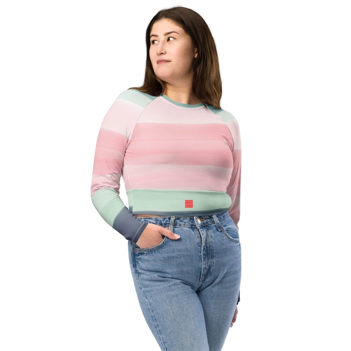 unik.fashion Sunset Foam crop top