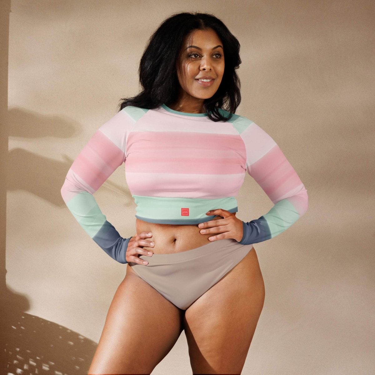 unik.fashion Sunset Foam crop top