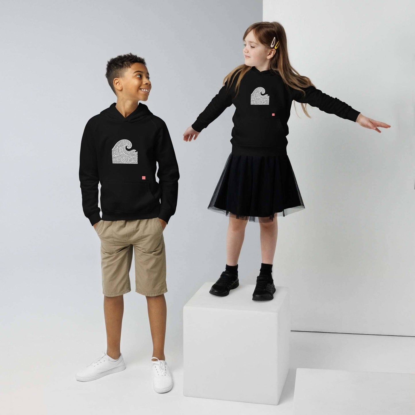 Waves kids eco hoodie - unik.fashion