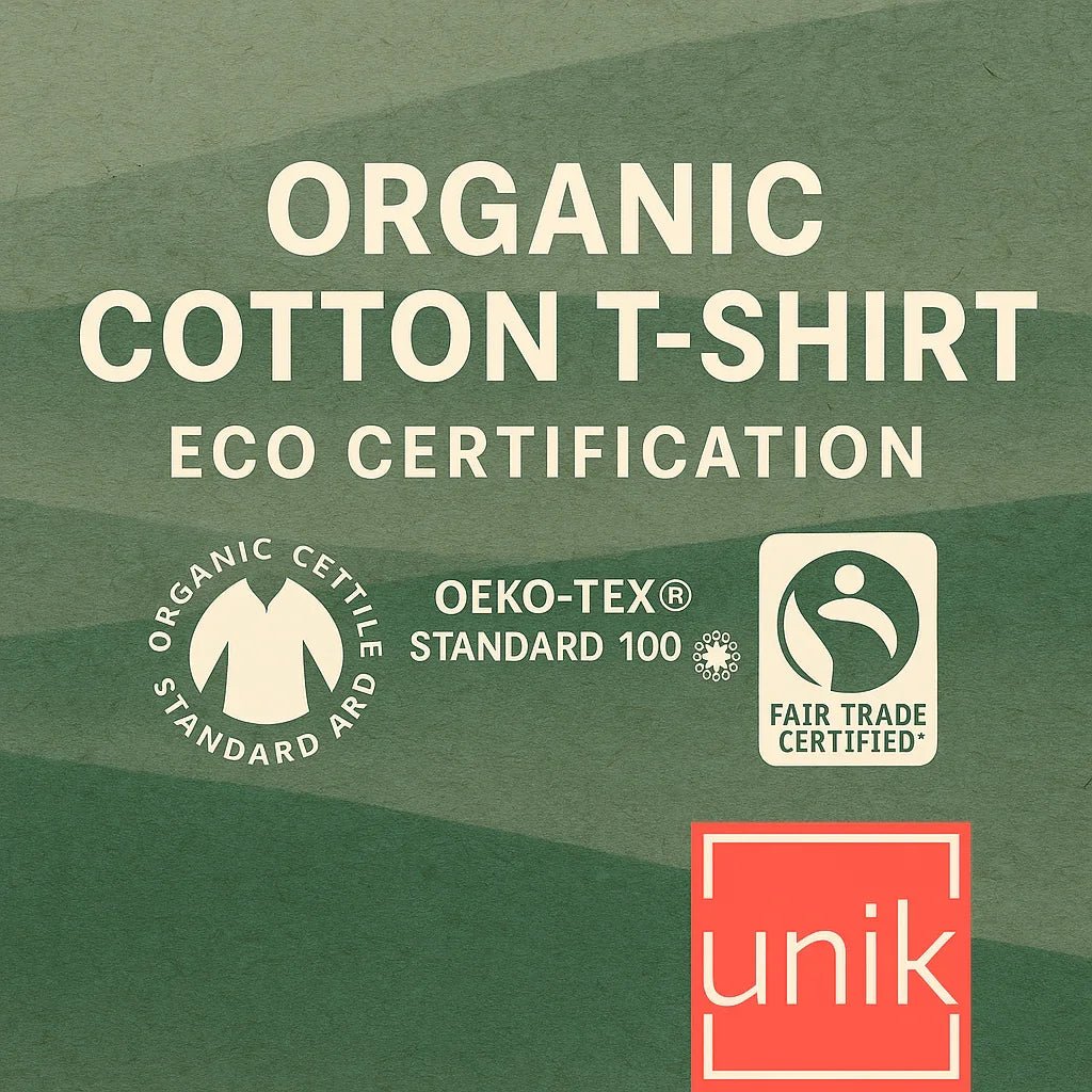 Eco certification of our Organic Cotton T-Shirt – Eco-Friendly & Made to Order - unik.fashion