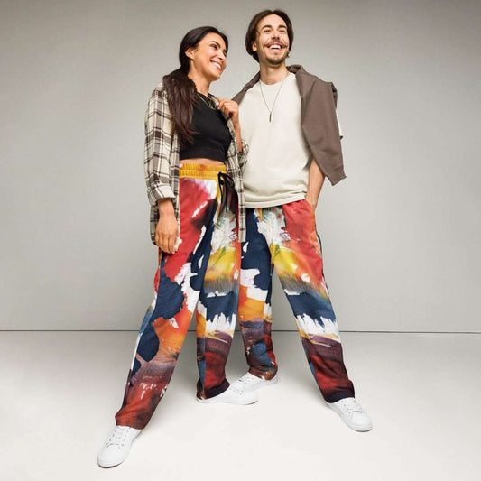 Color Splash Wide-leg joggers - unik.fashion