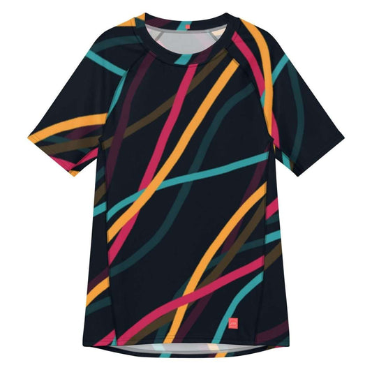 Neon Currents rash guard - unik.fashion