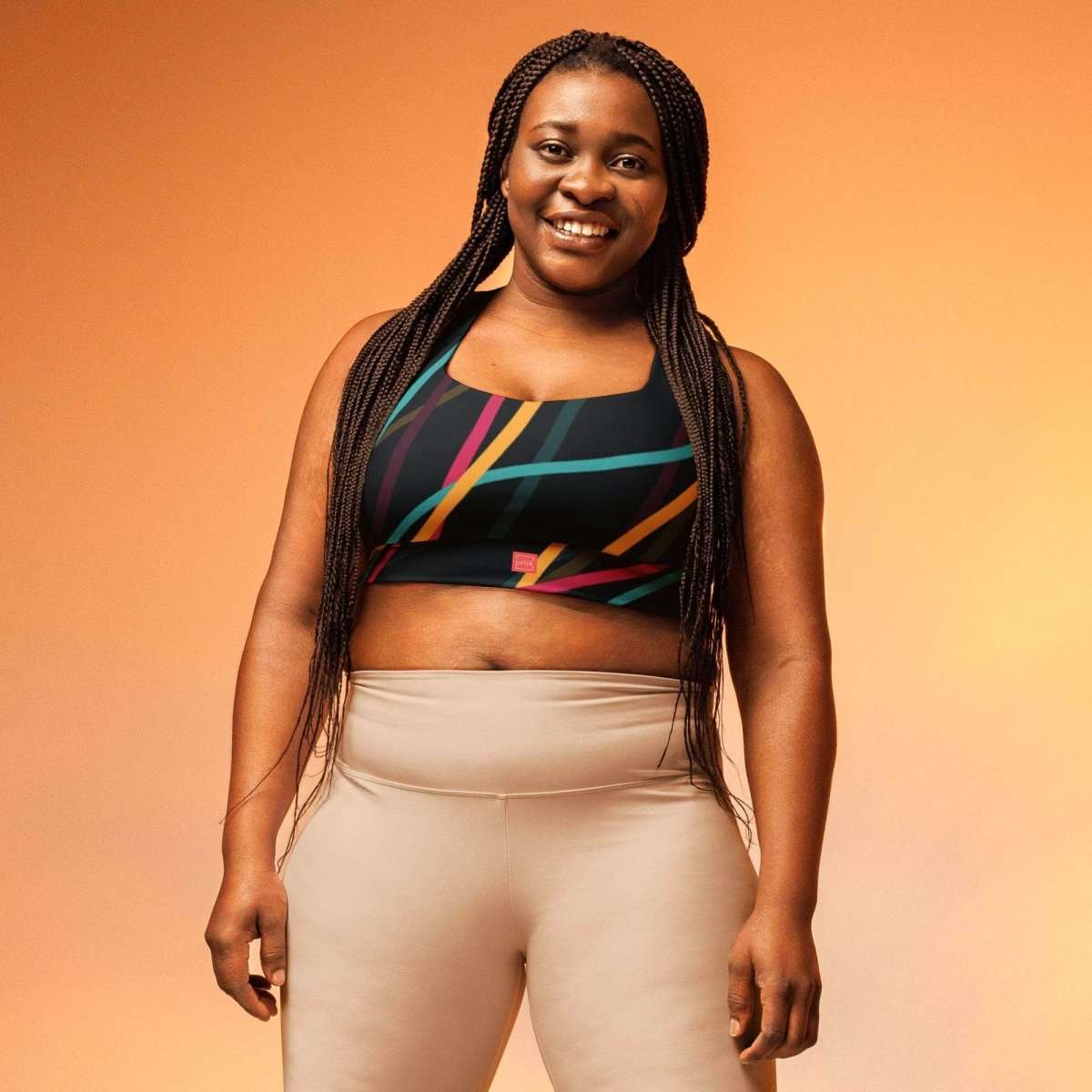 Neon Currents Sports Bra - unik.fashion