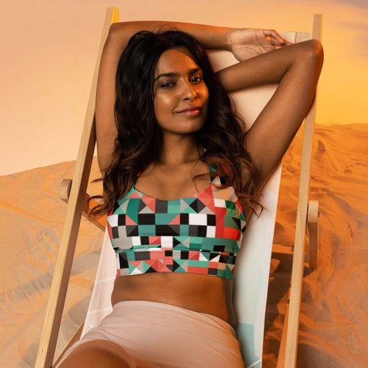 Pixel Clash Sports Bra - unik.fashion