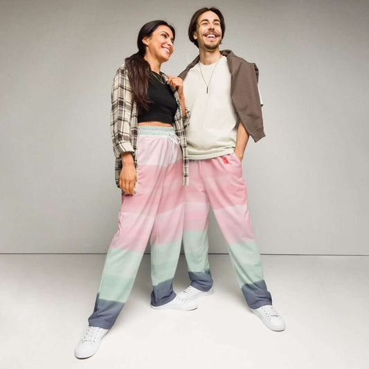 Sunset Foam Wide-leg joggers - unik.fashion