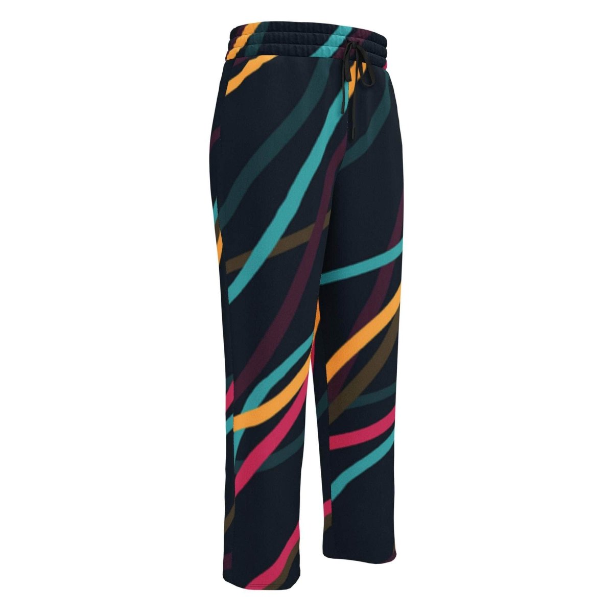 Neon Currents Wide-leg joggers - unik.fashion