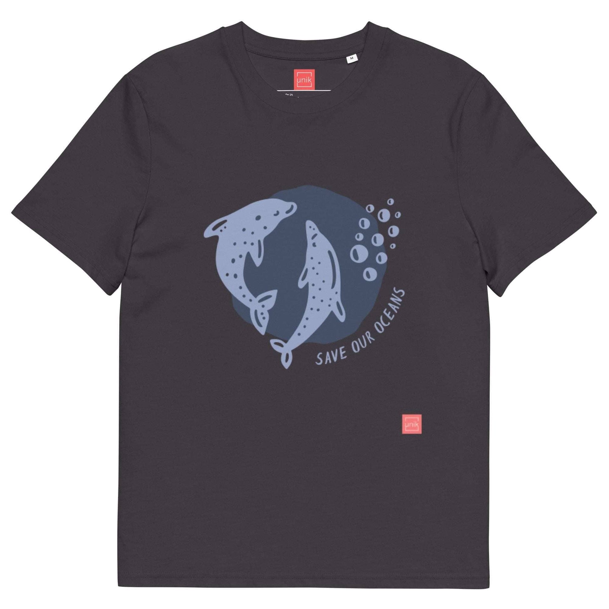 unik.fashion Anthracite / S Dolphin t-shirt