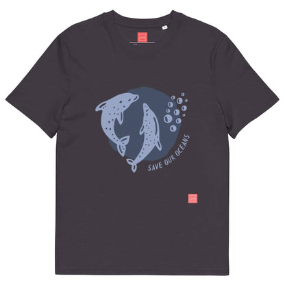 unik.fashion Anthracite / S Dolphin t-shirt