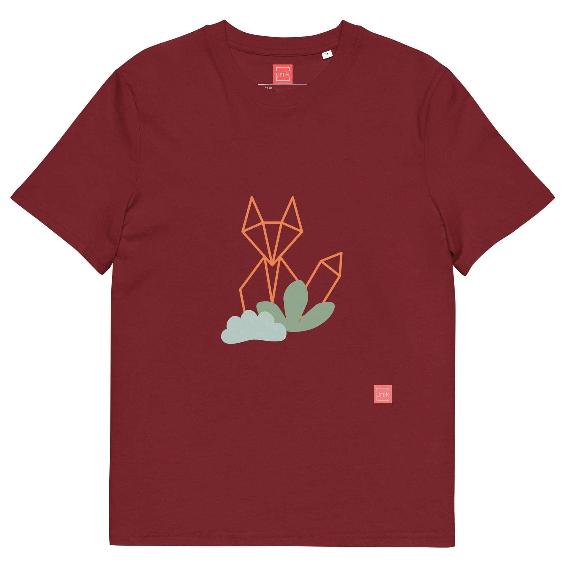 unik.fashion Burgundy / S Fox t-shirt