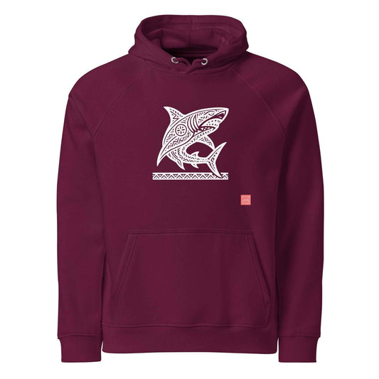 unik.fashion Burgundy / XS Shark hoodie