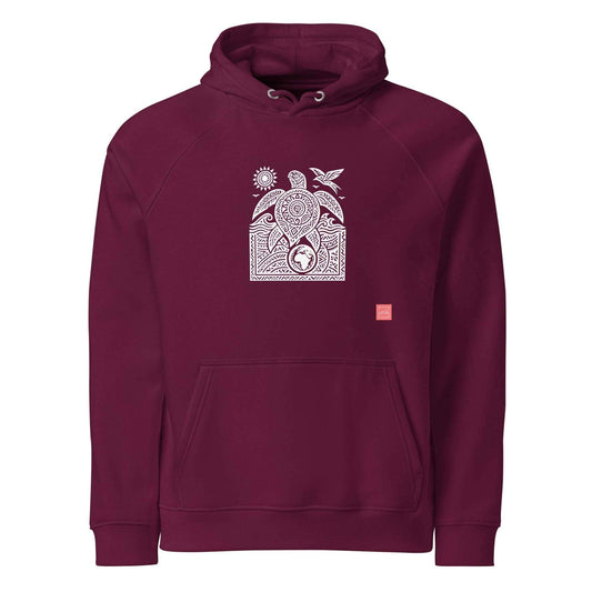 unik.fashion Burgundy / XS Turtle hoodie