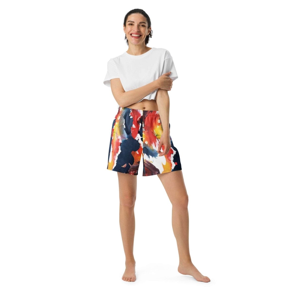 Color Splah Long Shorts - unik.fashion