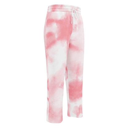 Coral Mist Wide-leg joggers - unik.fashion