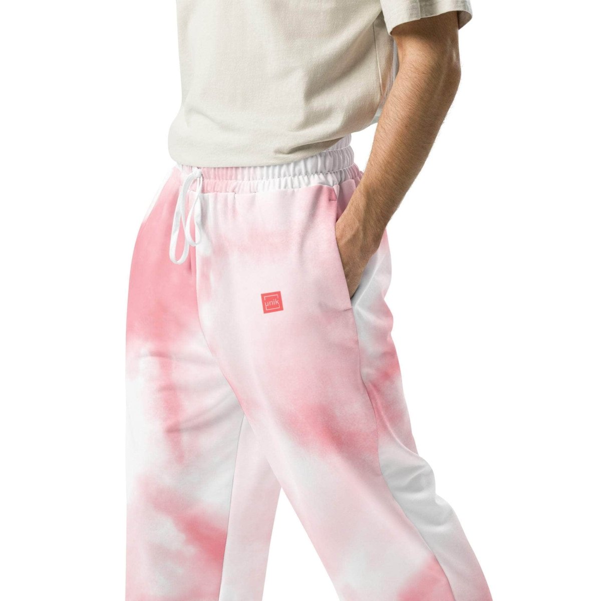 Coral Mist Wide-leg joggers - unik.fashion