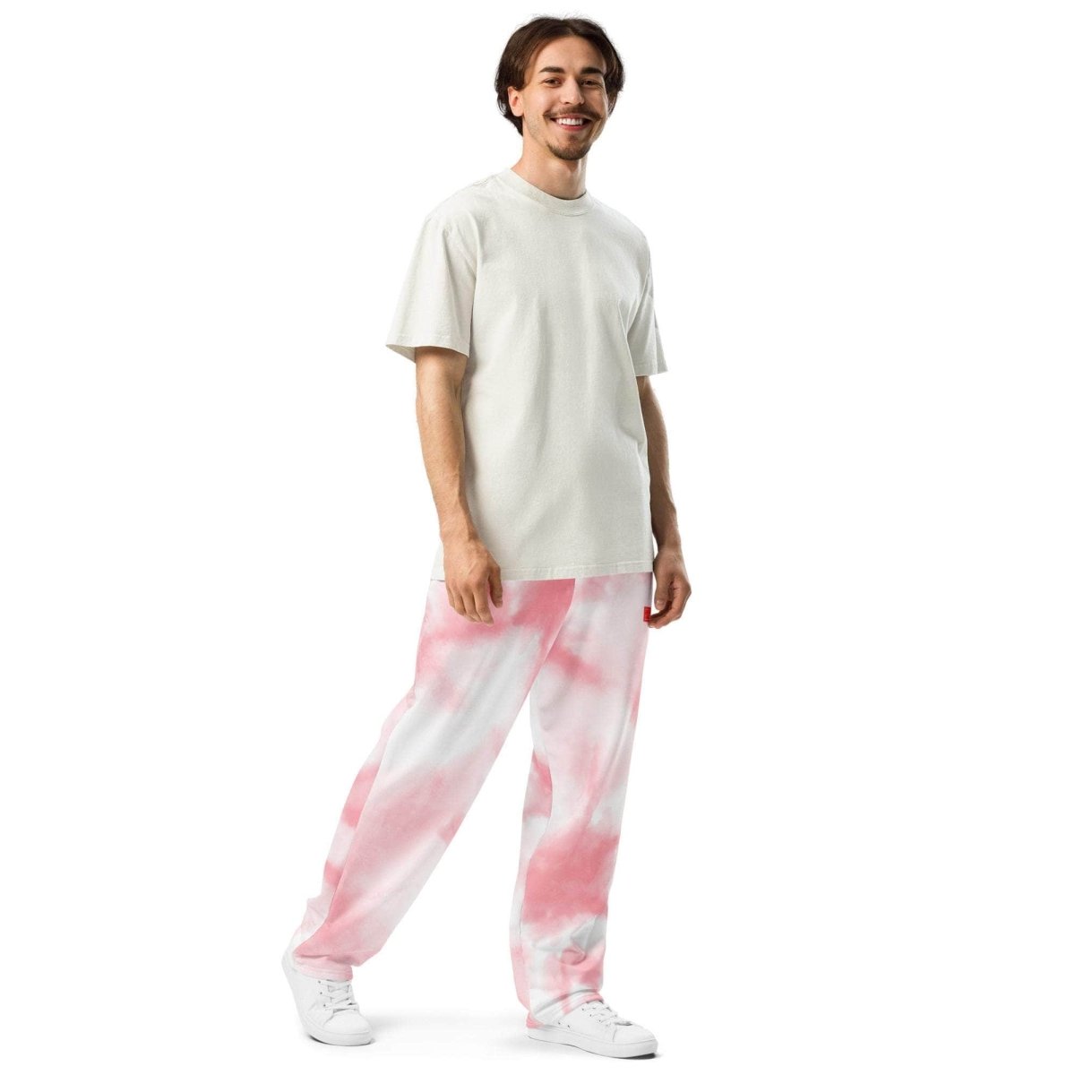 Coral Mist Wide-leg joggers - unik.fashion