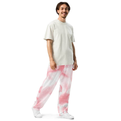 Coral Mist Wide-leg joggers - unik.fashion