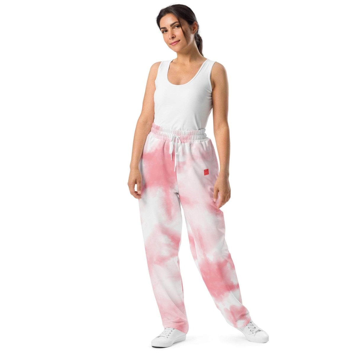 Coral Mist Wide-leg joggers - unik.fashion
