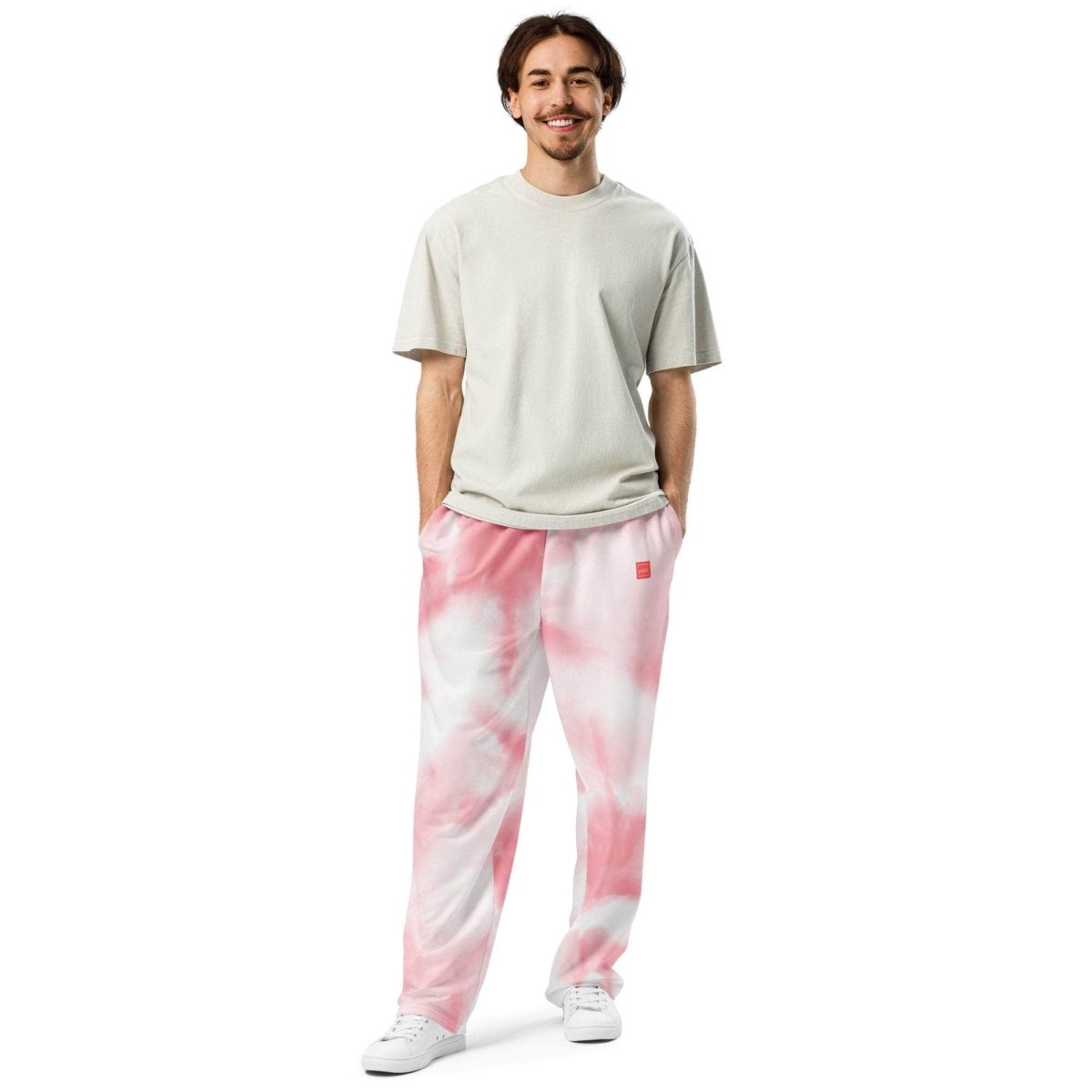 Coral Mist Wide-leg joggers - unik.fashion