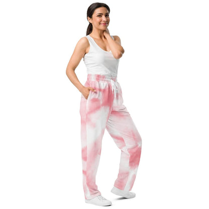 Coral Mist Wide-leg joggers - unik.fashion