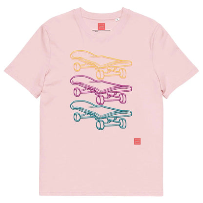 unik.fashion Cotton Pink / S Skate  t-shirt