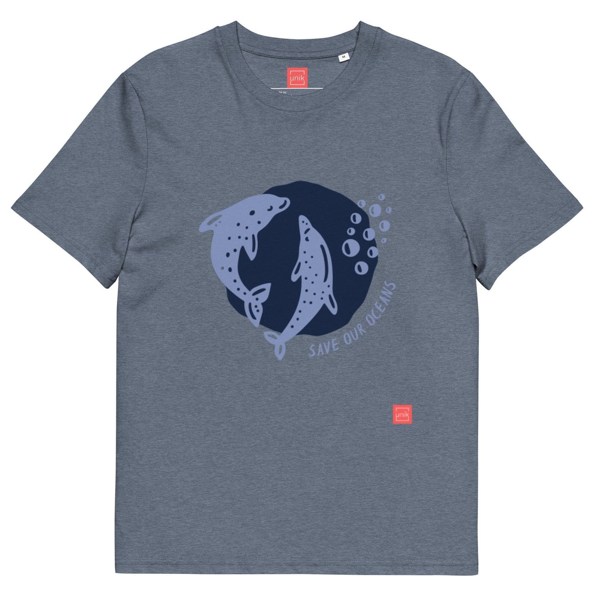 unik.fashion Dark Heather Blue / S Dolphin t-shirt