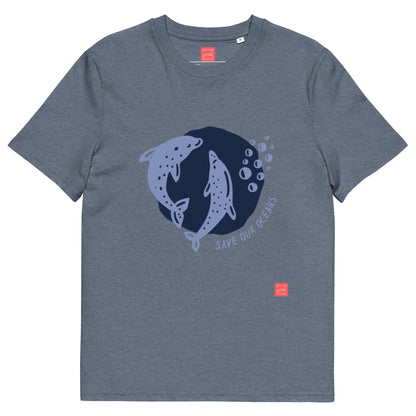unik.fashion Dark Heather Blue / S Dolphin t-shirt