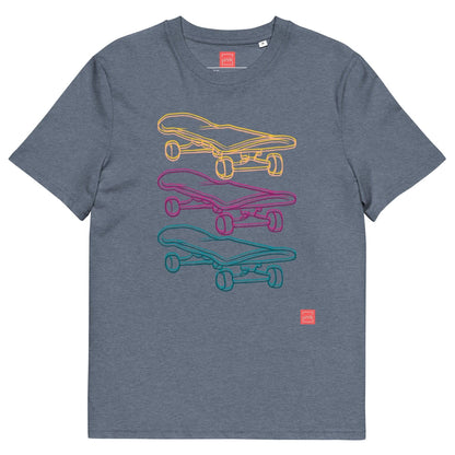 unik.fashion Dark Heather Blue / S Skate t-shirt