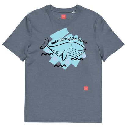 unik.fashion Dark Heather Blue / S Whale t-shirt