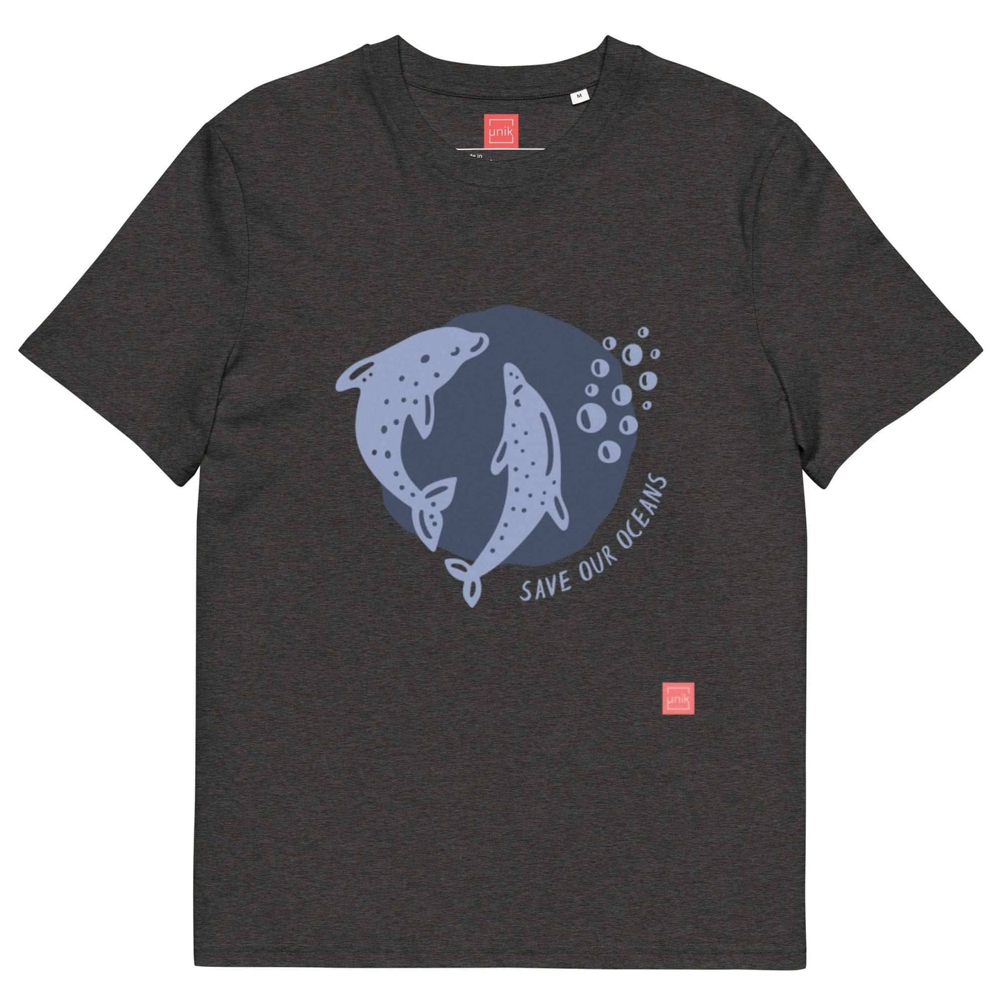 unik.fashion Dark Heather Grey / S Dolphin t-shirt