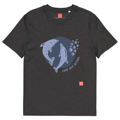 unik.fashion Dark Heather Grey / S Dolphin t-shirt