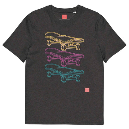 unik.fashion Dark Heather Grey / S Skate  t-shirt
