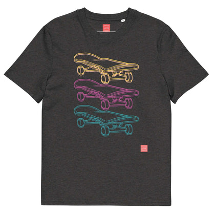unik.fashion Dark Heather Grey / S Skate t-shirt
