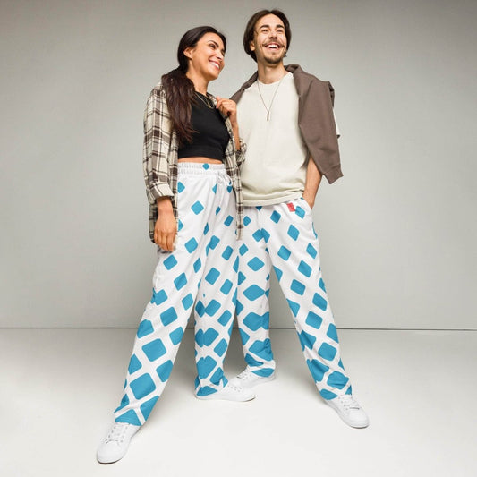 unik.fashion Diamond Drift Wide-leg joggers
