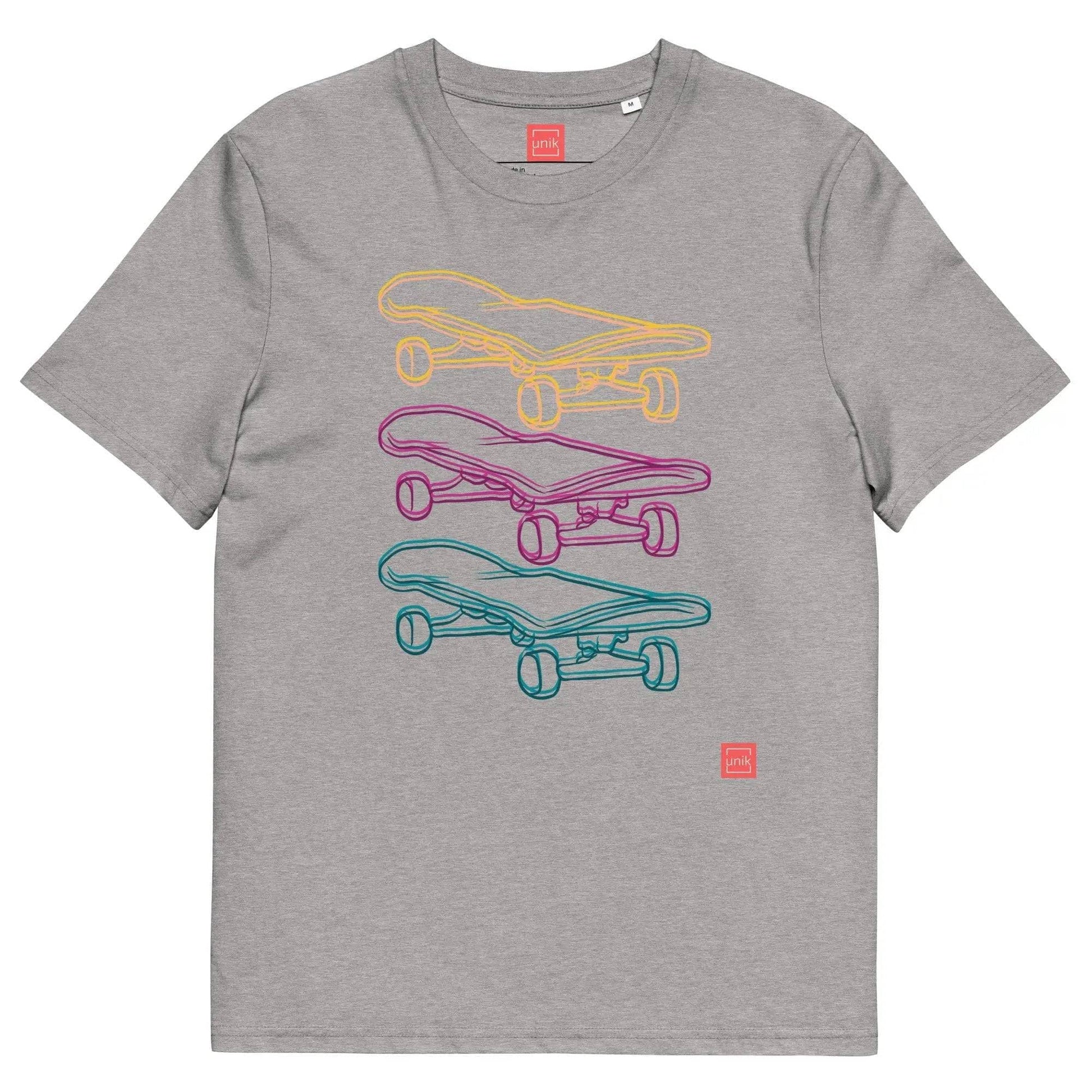 unik.fashion Heather Grey / S Skate  t-shirt