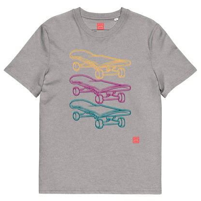 unik.fashion Heather Grey / S Skate  t-shirt