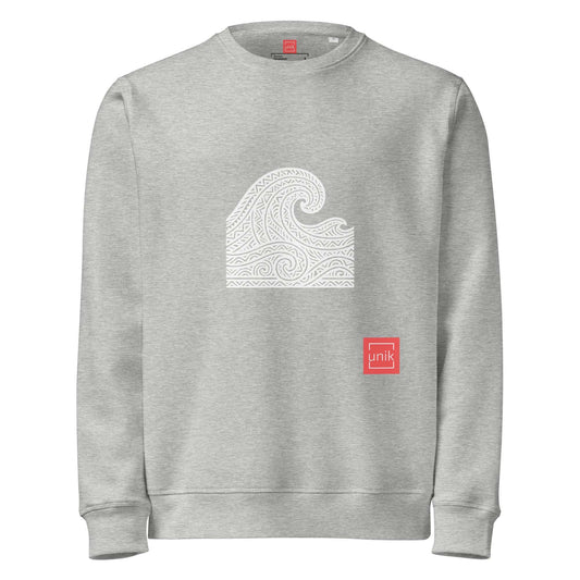 unik.fashion Heather Grey / S Waves sweatshirt