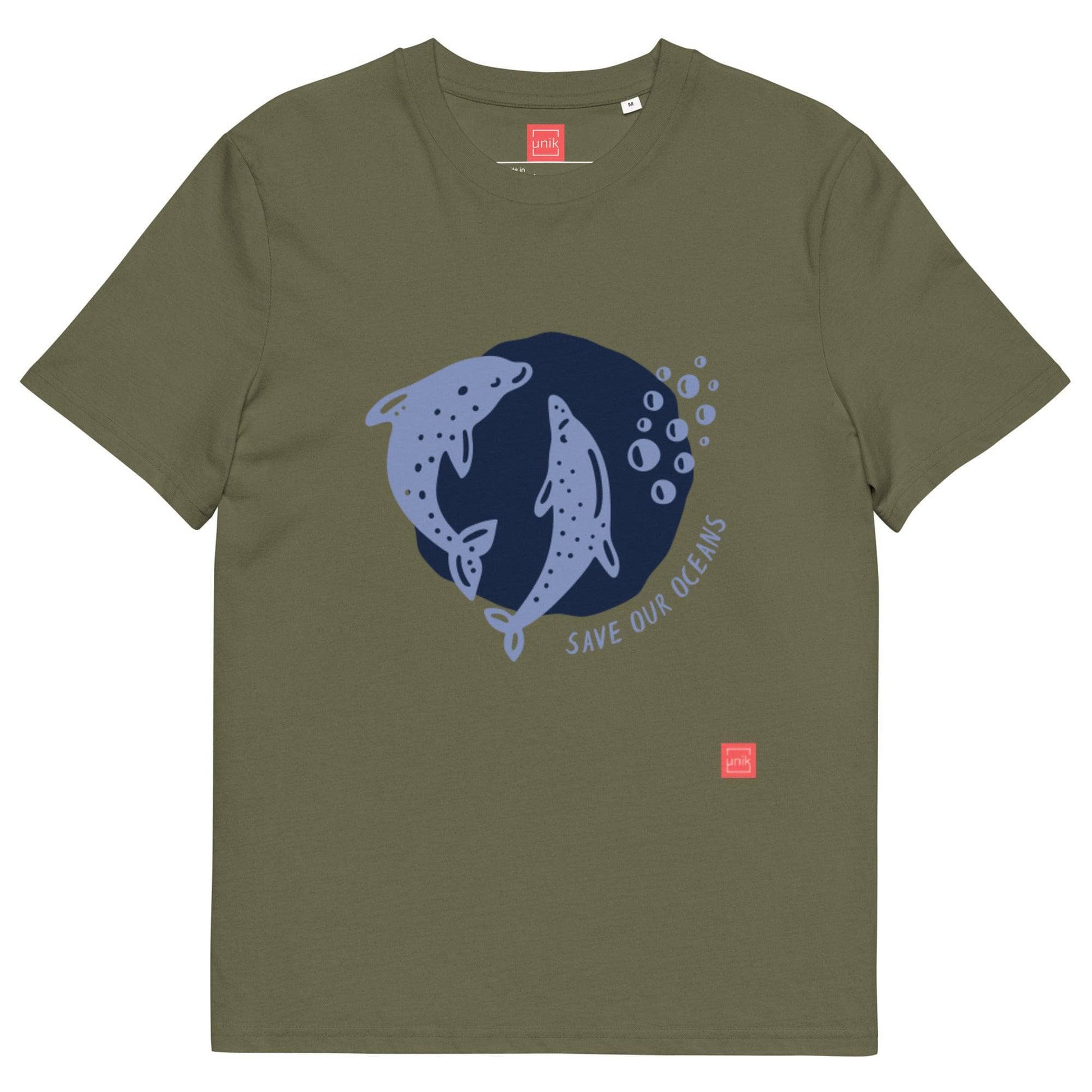 unik.fashion Khaki / S Dolphin t-shirt