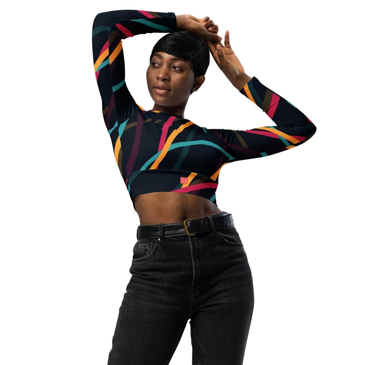 unik.fashion Neon Currents crop top
