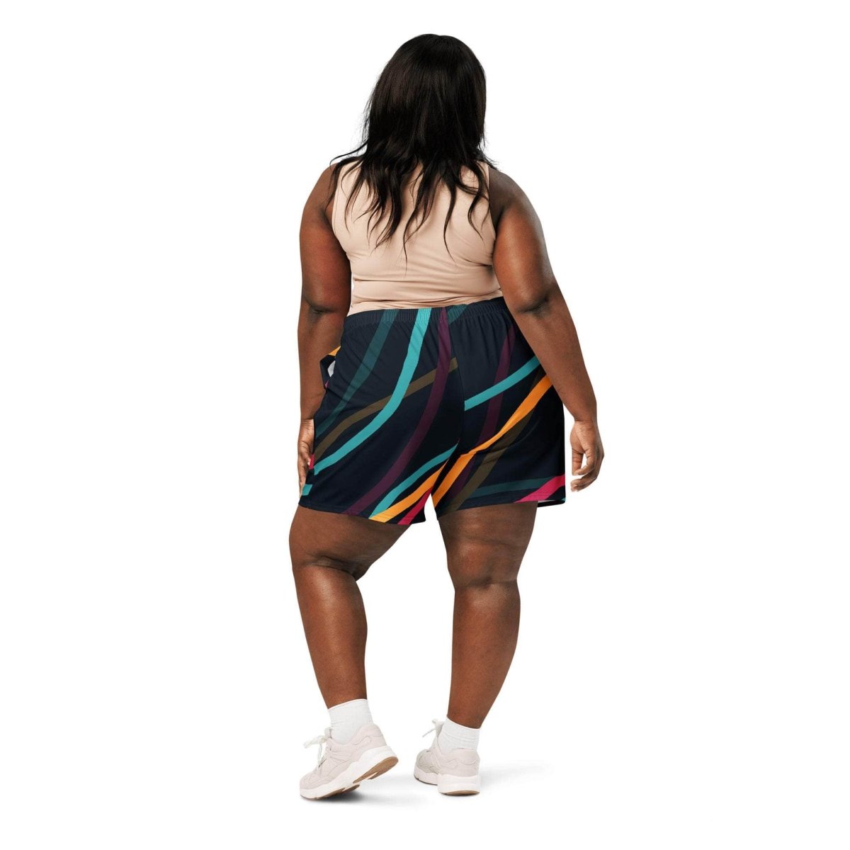 Neon Currents Long Shorts - unik.fashion