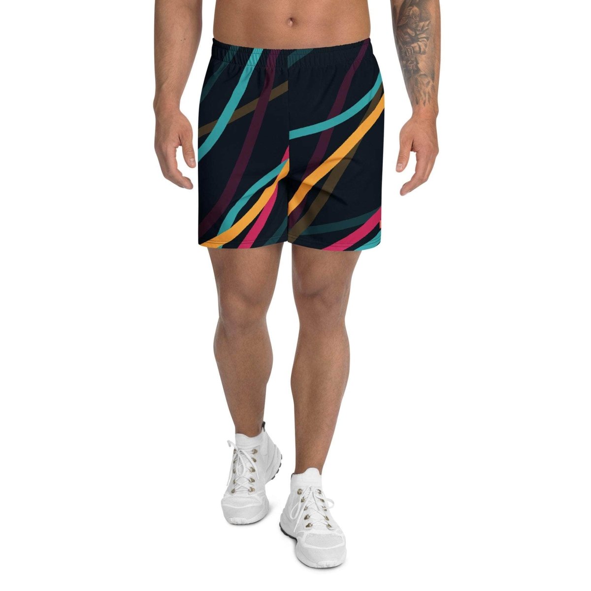 Neon Currents Long Shorts - unik.fashion
