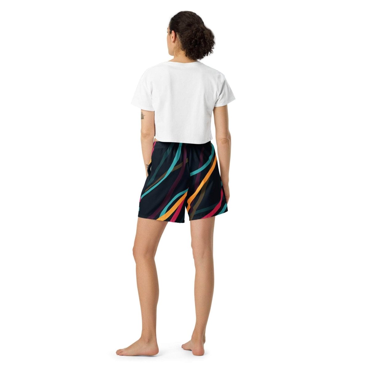 Neon Currents Long Shorts - unik.fashion
