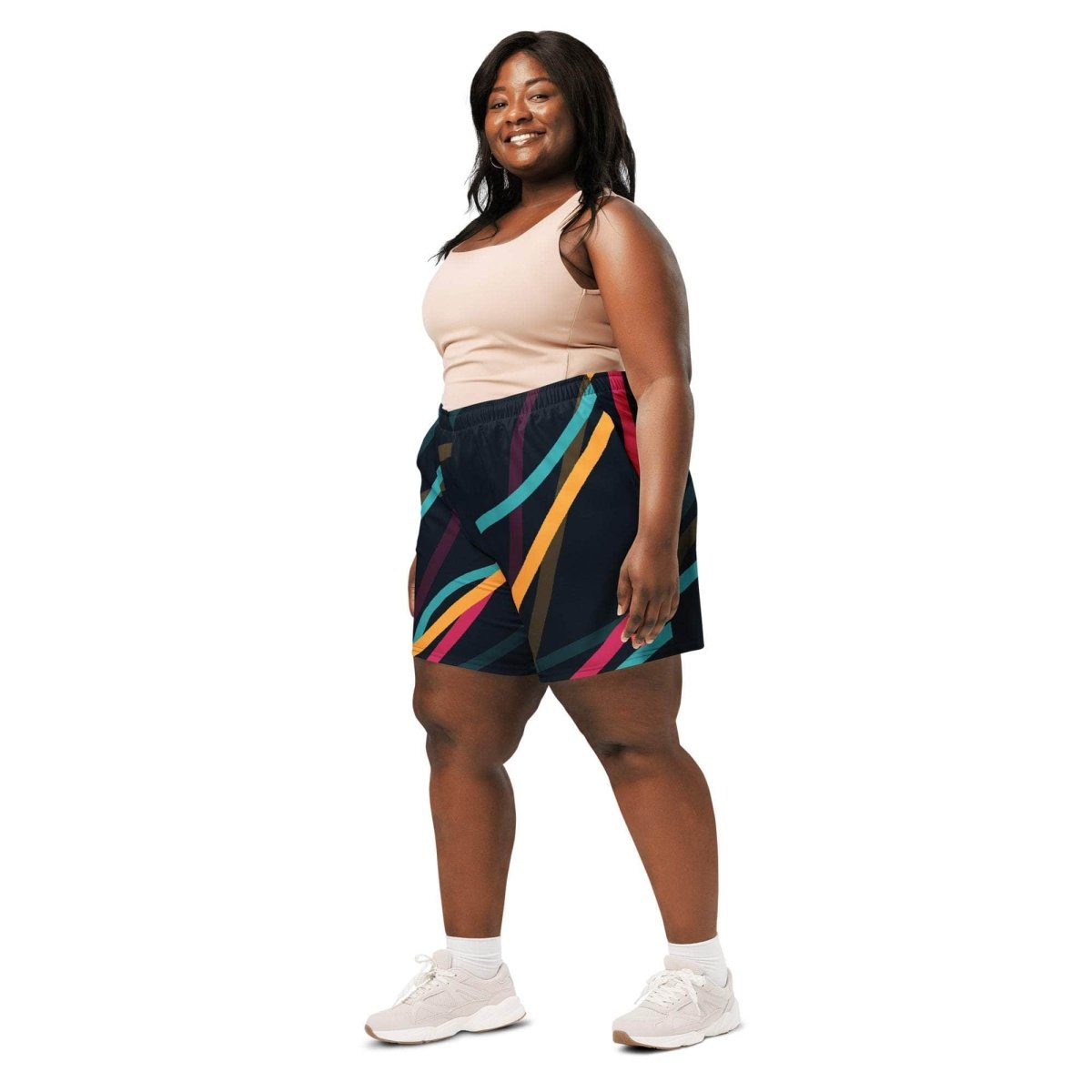 Neon Currents Long Shorts - unik.fashion