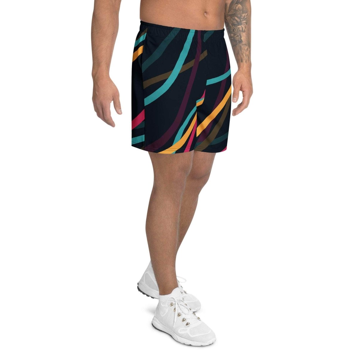 Neon Currents Long Shorts - unik.fashion