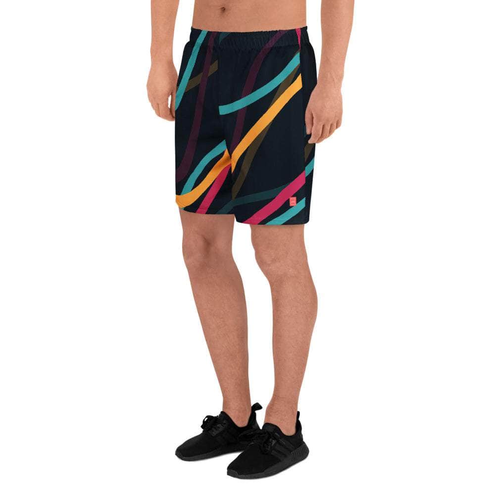 Neon Currents Long Shorts - unik.fashion