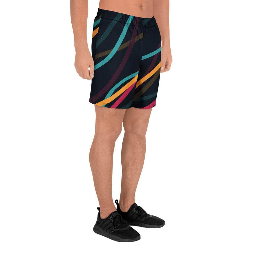 Neon Currents Long Shorts - unik.fashion