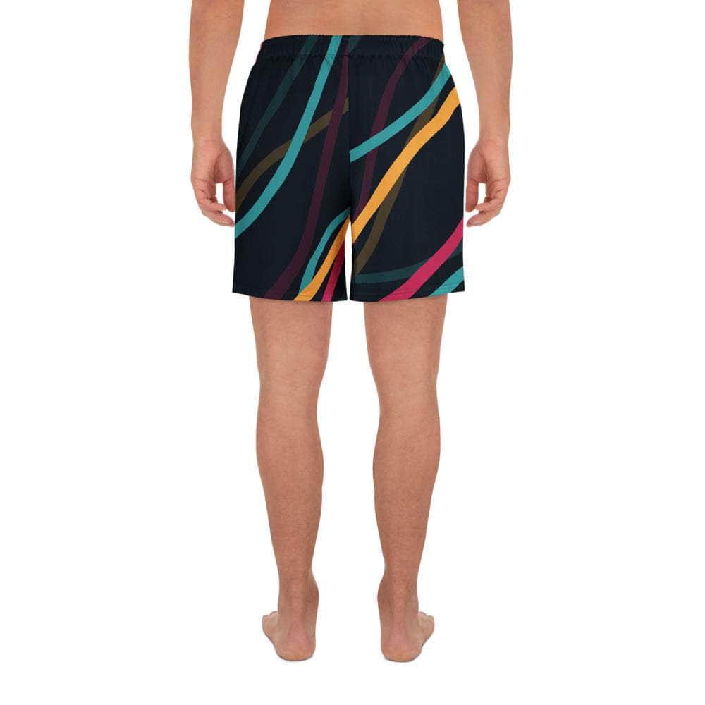 Neon Currents Long Shorts - unik.fashion