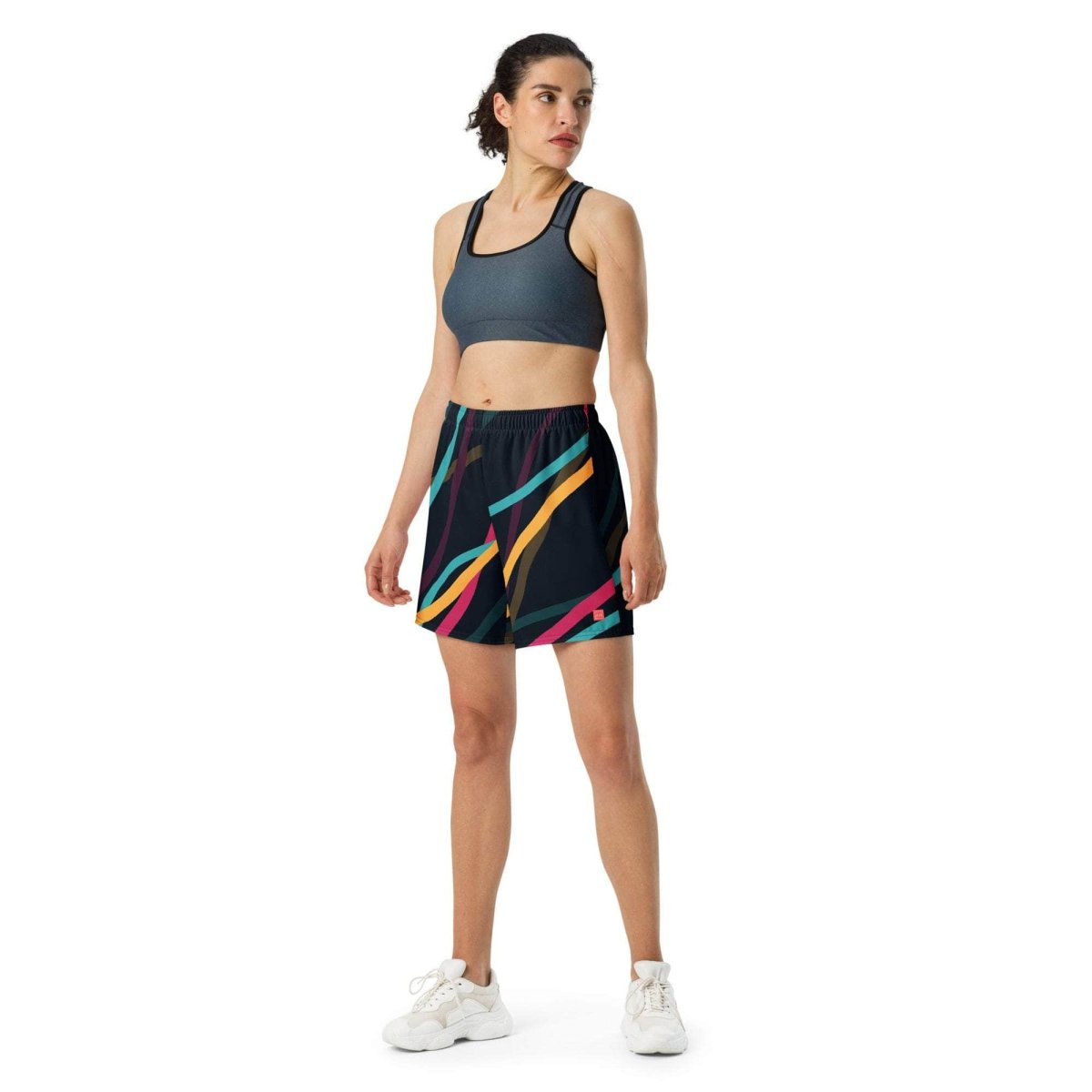 Neon Currents Long Shorts - unik.fashion