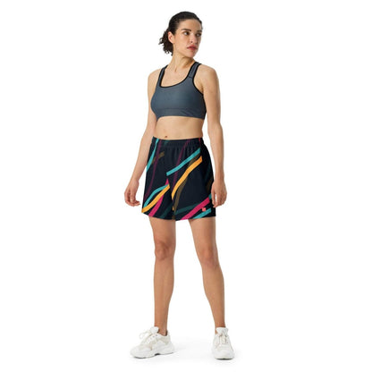 Neon Currents Long Shorts - unik.fashion